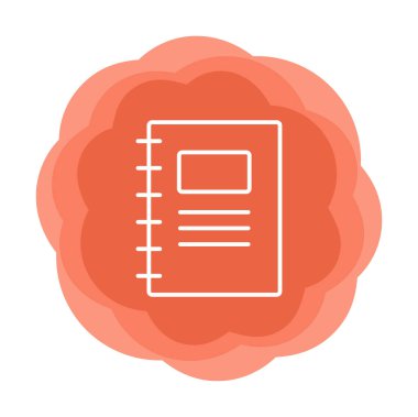 notepad simgesi, vektör illüstrasyonu basit tasarım