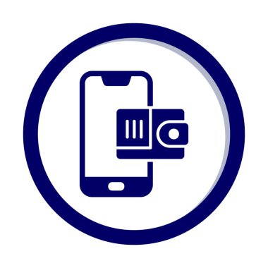 m-cüzdan vektör çizim tasarım ile Smartphone aygıtı