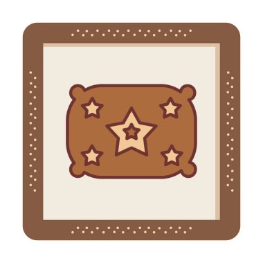 yastık simgesi, vektör illüstrasyonu basit tasarım