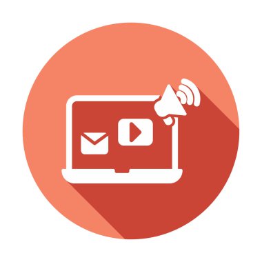 Beyaz arkaplanda Sosyal Medya Pazarlama vektör çizimi