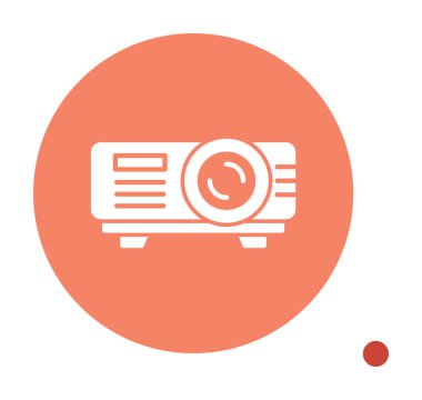 Projektör simgesi basit illüstrasyon vektörü