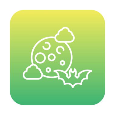 Ay simgesi, vektör illüstrasyonu basit tasarım