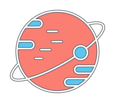 Gezegenler simgesi, vektör illüstrasyonu