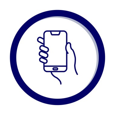 Cep telefonu simgesi, vektör illüstrasyonu  