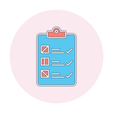 Kontrol listesi vektör simgesi modern basit vektör illüstrasyonu