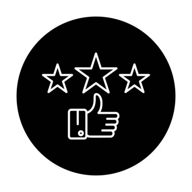 derecelendirme vektörü renk çizgisi simgesi 