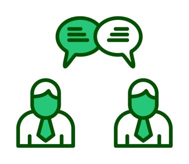 Kullanıcılar iletişim konsepti vektör illüstrasyonunu sohbet