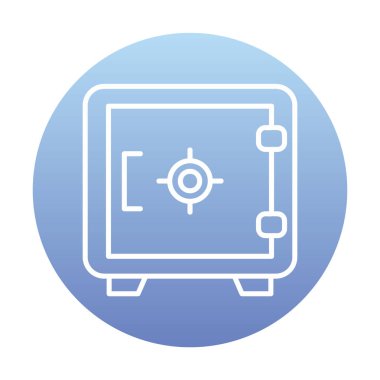 Güvenli simge, loker işareti, vektör illüstrasyonu