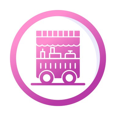 Yemek arabası simgesinin vektör illüstrasyonu 