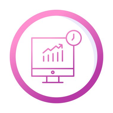 Stocks Analitik Modern Simgesinin vektör çizimi                   