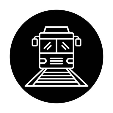 tren simgesi vektör illüstrasyonu 