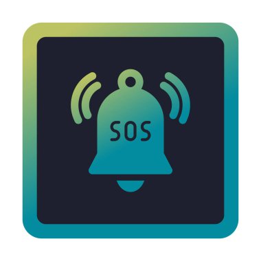 Yani acil durum simgesi vektör illüstrasyonu