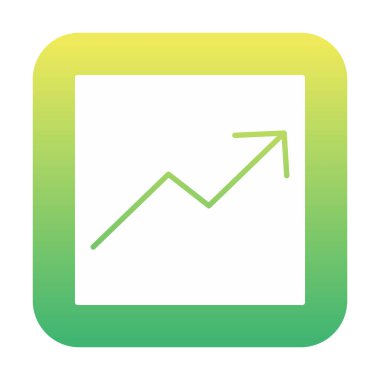 Basit iş ekonomisi grafik simgesi, vektör illüstrasyonu