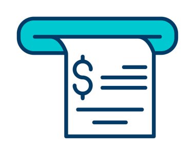 fatura simgesi, vektör illüstrasyonu basit tasarım