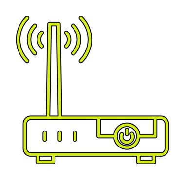 wifi sinyali, Router Aygıt vektör illüstrasyon tasarımı