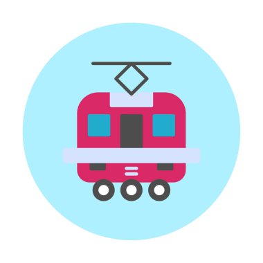 Tramvay simgesi. Moda Tramvay işareti logosu