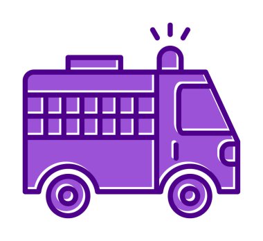 Van düz vektör simgesi