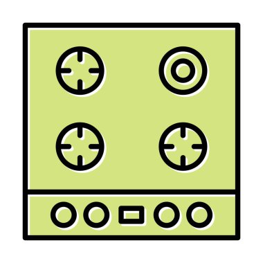 Hob vektör simgesi, basit biçim 