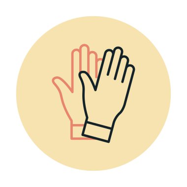 Saftey Eldivenleri ikon vektör çizimi