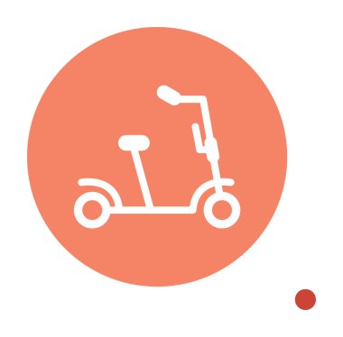 Scooter simgesi vektör illüstrasyonunu tekmele