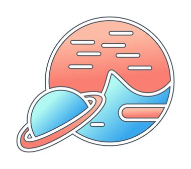 UFO simgesi vektör illüstrasyonu