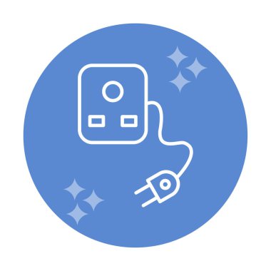 Fiş ve Soket, web simgesi basit tasarım 