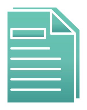 belge simgesi, vektör illüstrasyonu basit tasarım