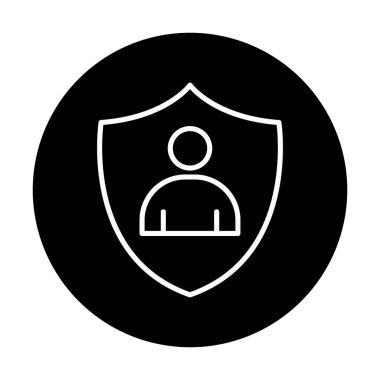 Hesap koruma simgesi vektör illüstrasyonuName