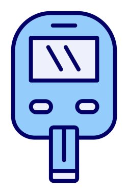 Glucometer simgesi, vektör illüstrasyonu basit tasarım