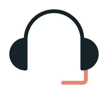 kulaklık simgesi vektör illüstrasyon destek servisi