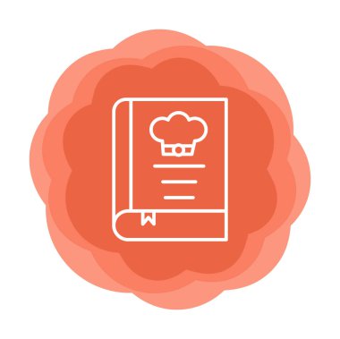 Şef kitap ikonu vektör illüstrasyonu 