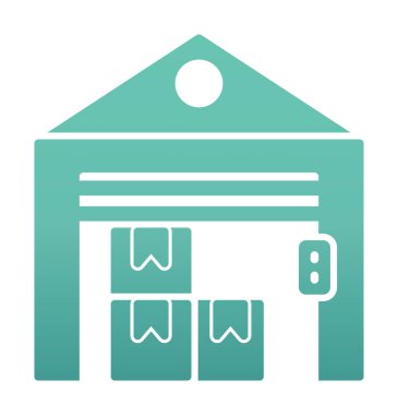 Web için depo vektör simgesinin basit illüstrasyonu