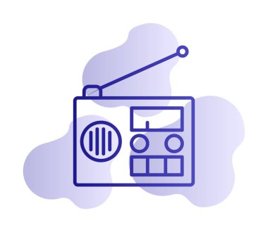  radyo simgesi vektör illüstrasyonu