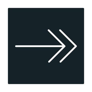 Sağ Ok simgesi, vektör illüstrasyonu basit tasarım