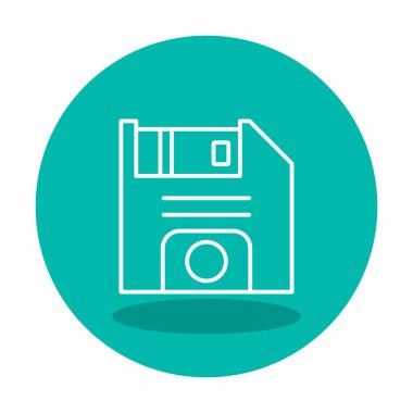 Basit Disket simgesi, vektör illüstrasyonu