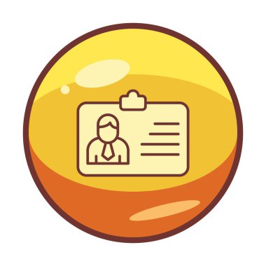 Ofis Giriş Kartı simgesinin vektör illüstrasyonu 