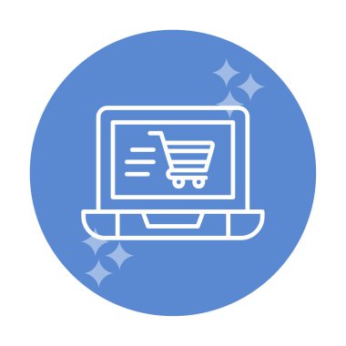 Ekran vektör illüstrasyonunda ticaret simgesi