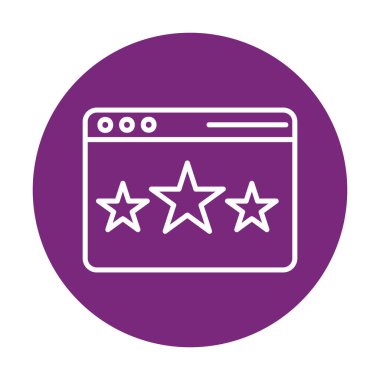 Web sayfası Geri bildirim simgesi, vektör illüstrasyonu