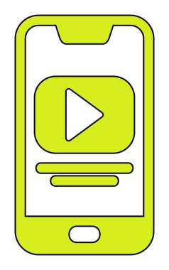 Video simge vektör çizim oynamak