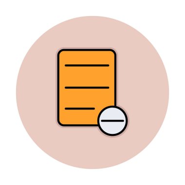 Substraction düz simge, vektör illüstrasyonu 