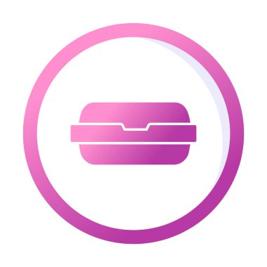 yiyecek kabı ikonu vektör illüstrasyonu