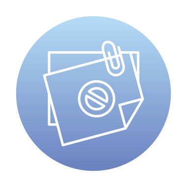 Yapışkan Notlar Yasaklama simgesi vektör illüstrasyonu