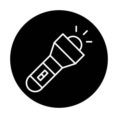 Seyahat fenerinin düz simgesi. Renkli vektör çizimi