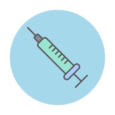 Enjeksiyon Virüsü simgesinin vektör çizimi