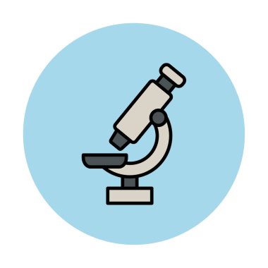Mikroskop. Web simgesi basit illüstrasyon               
