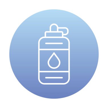 Su şişesinin ağ basit illüstrasyonu