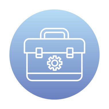 Araç takımı, araç kutusu düz simgesi, vektör illüstrasyonu