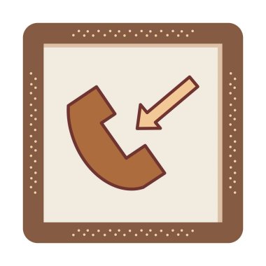 telefon arama simgesi, vektör illüstrasyonu basit tasarım