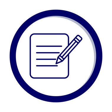 Kağıt Düzenleme. Web simgesi basit illüstrasyon