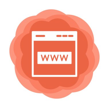 Basit web sitesi arayüzü simgesi, vektör illüstrasyonu